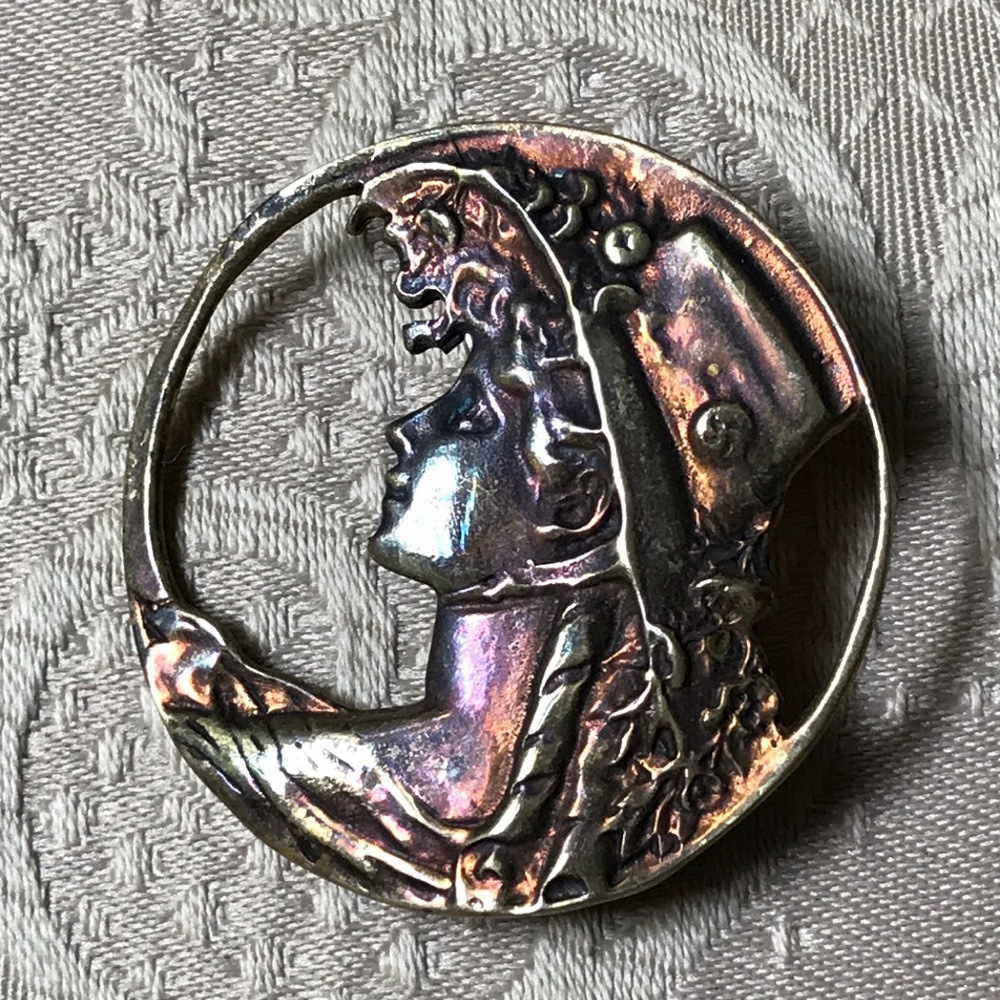 Bronze Art Deco Brooch